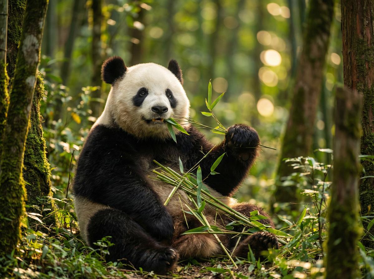 高清视频熊猫竹林视频